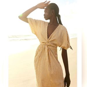 Opia Yellow Gingham Dress
